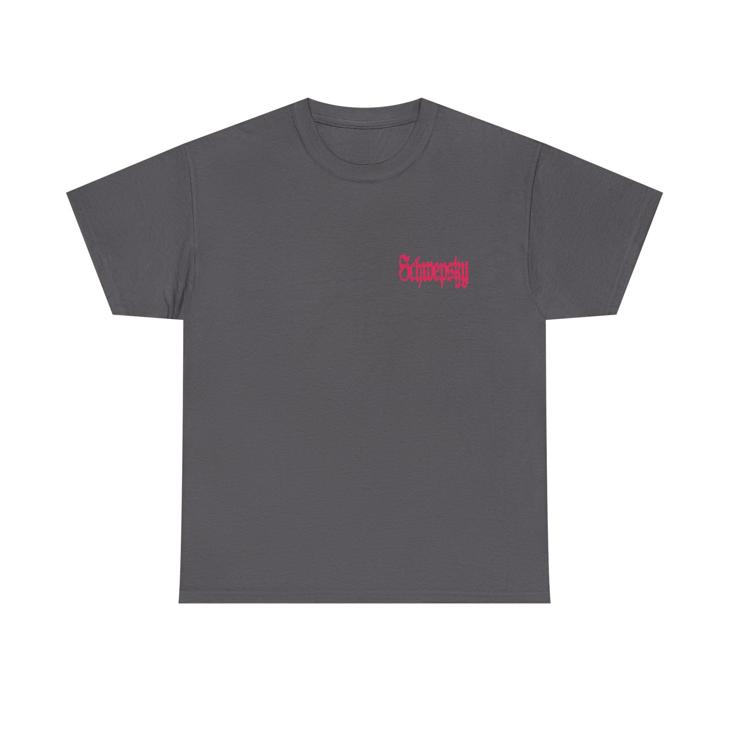 Schwepsky "Evil Lurking" Retro Gothic Logo T‑Shirt