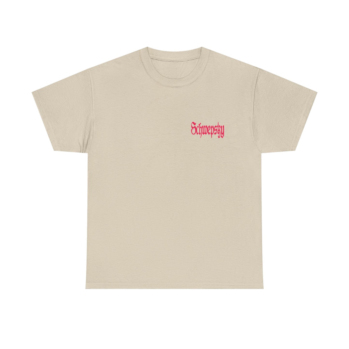 Schwepsky "Evil Lurking" Retro Gothic Logo T‑Shirt