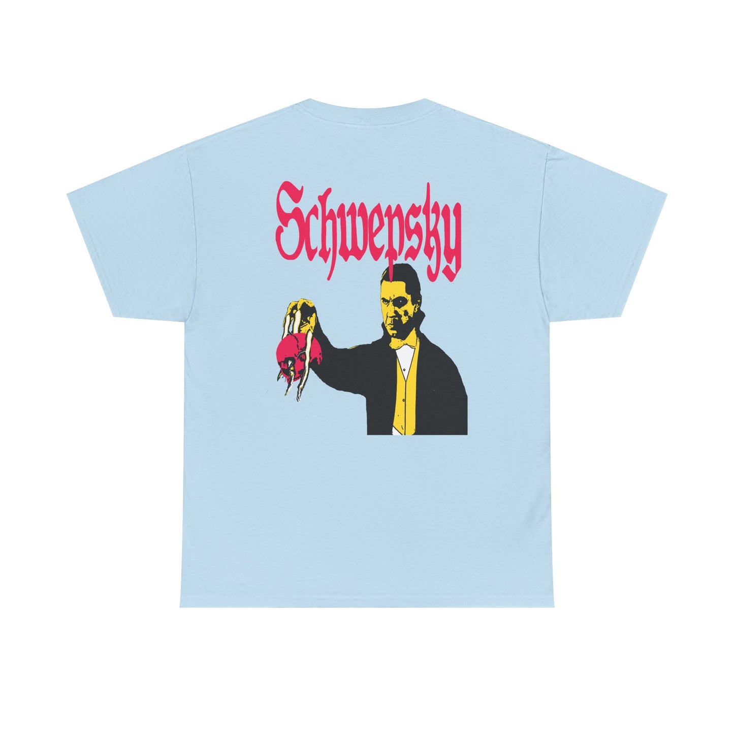 Schwepsky "Evil Lurking" Retro Gothic Logo T‑Shirt