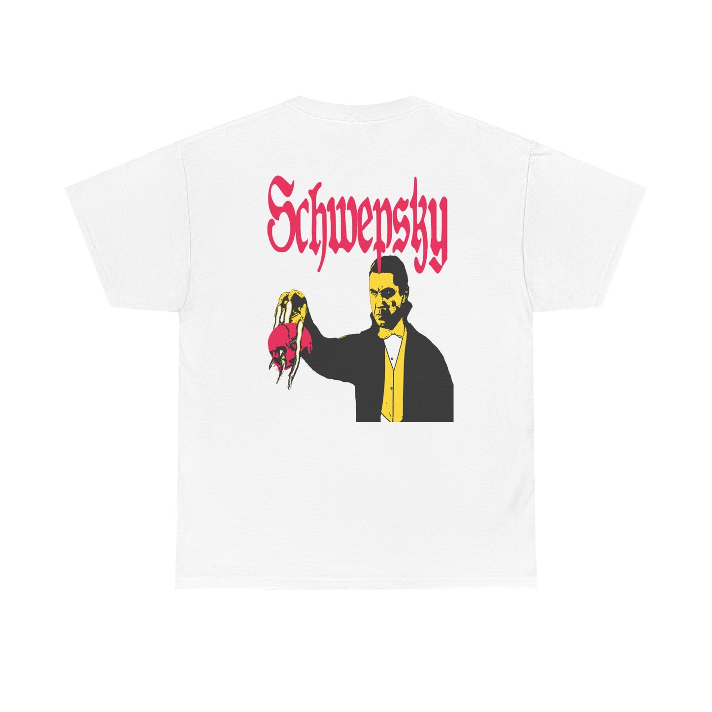 Schwepsky "Evil Lurking" Retro Gothic Logo T‑Shirt