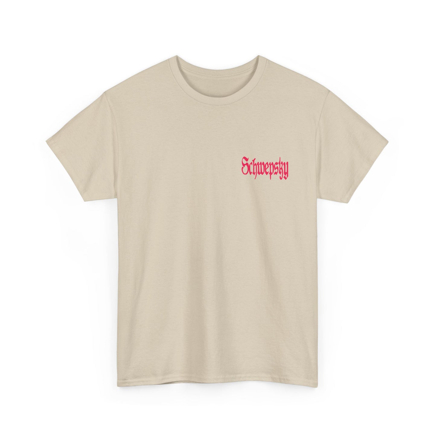 Schwepsky "Evil Lurking" Retro Gothic Logo T‑Shirt