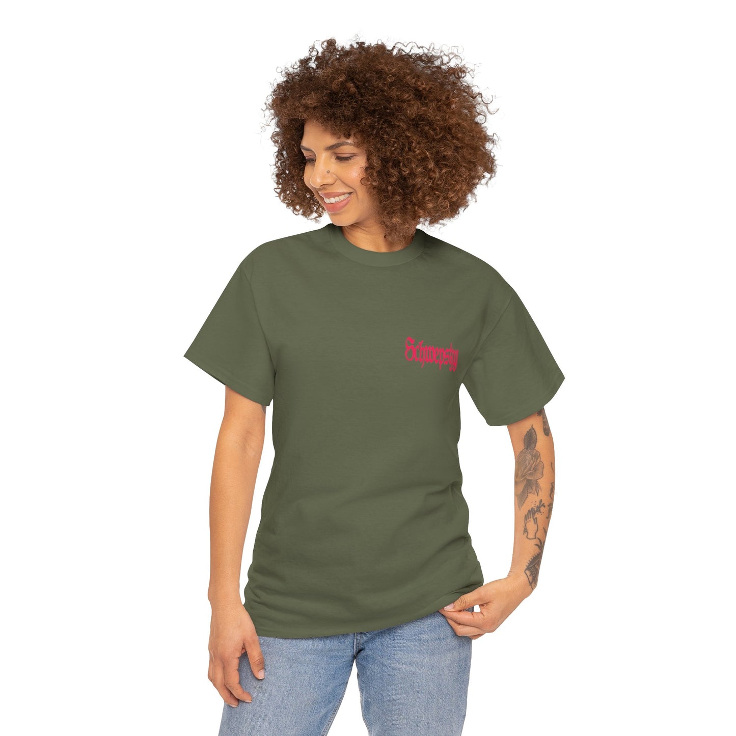 Schwepsky "Evil Lurking" Retro Gothic Logo T‑Shirt