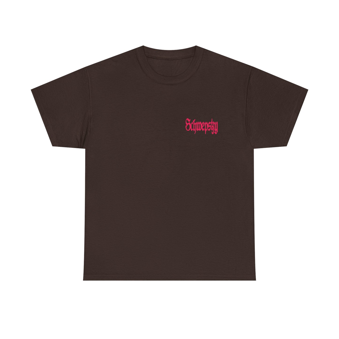Schwepsky "Evil Lurking" Retro Gothic Logo T‑Shirt