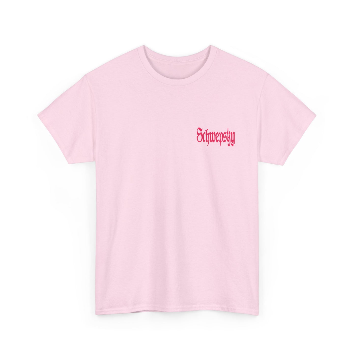 Schwepsky "Evil Lurking" Retro Gothic Logo T‑Shirt
