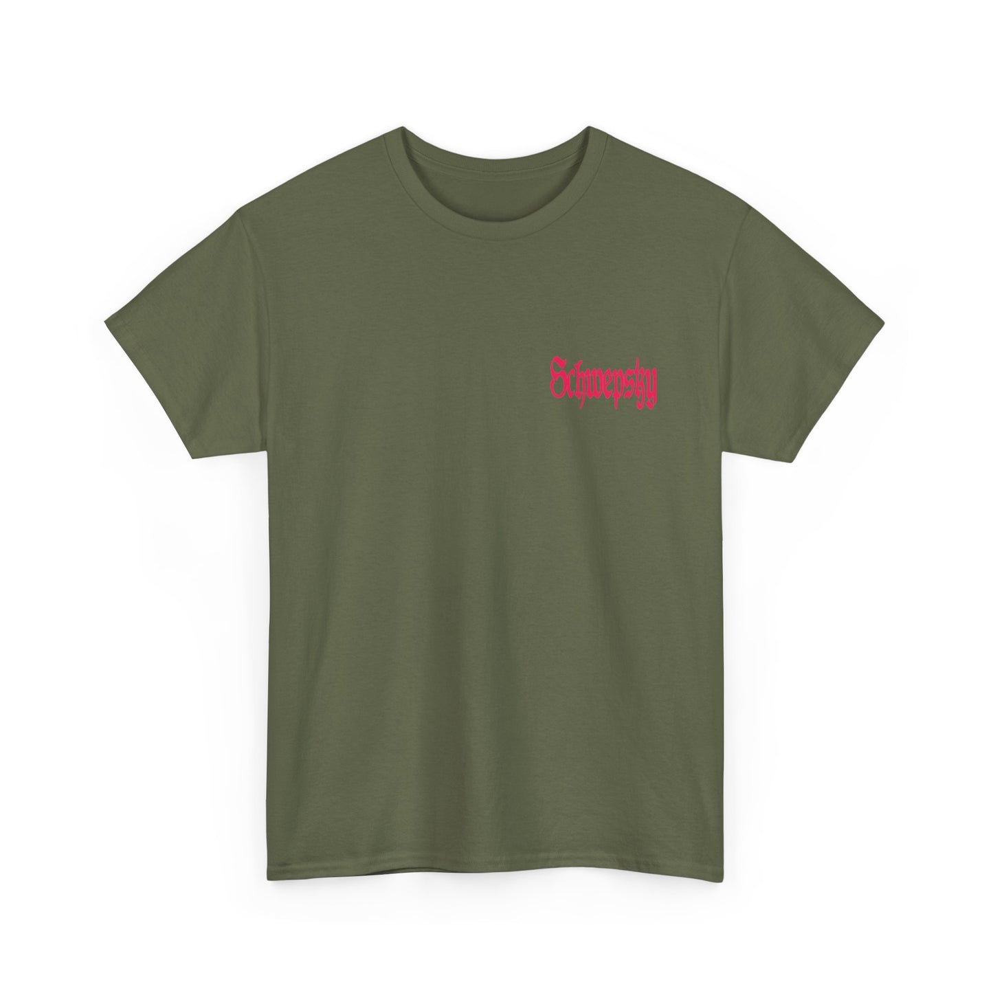 Schwepsky "Evil Lurking" Retro Gothic Logo T‑Shirt