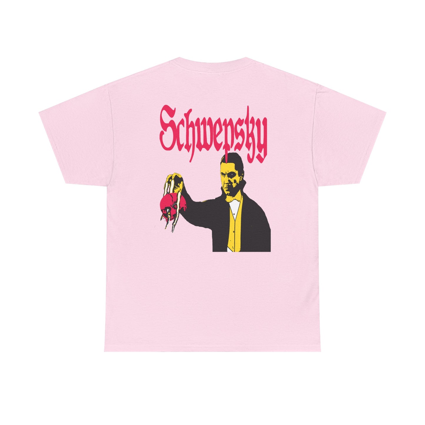 Schwepsky "Evil Lurking" Retro Gothic Logo T‑Shirt