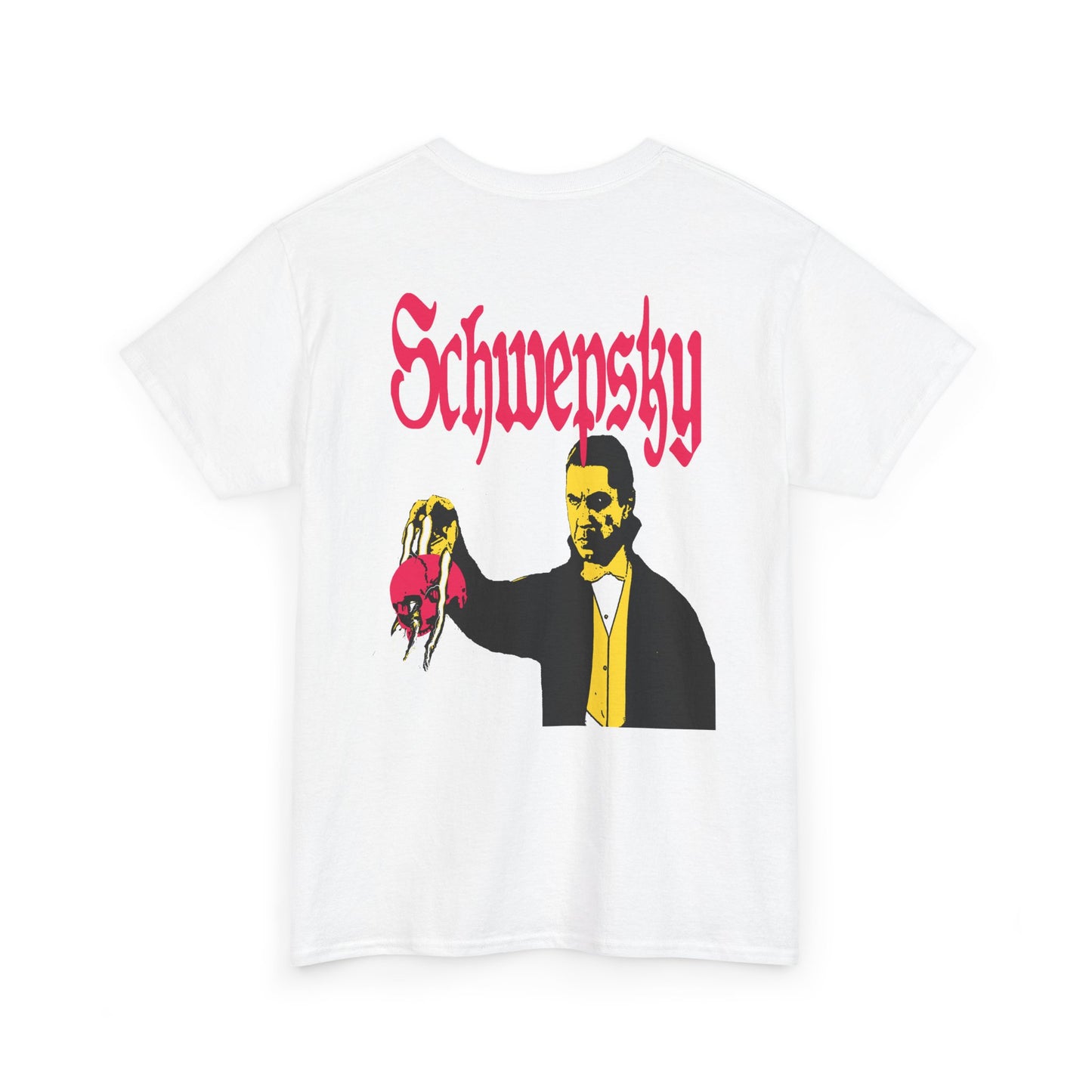 Schwepsky "Evil Lurking" Retro Gothic Logo T‑Shirt