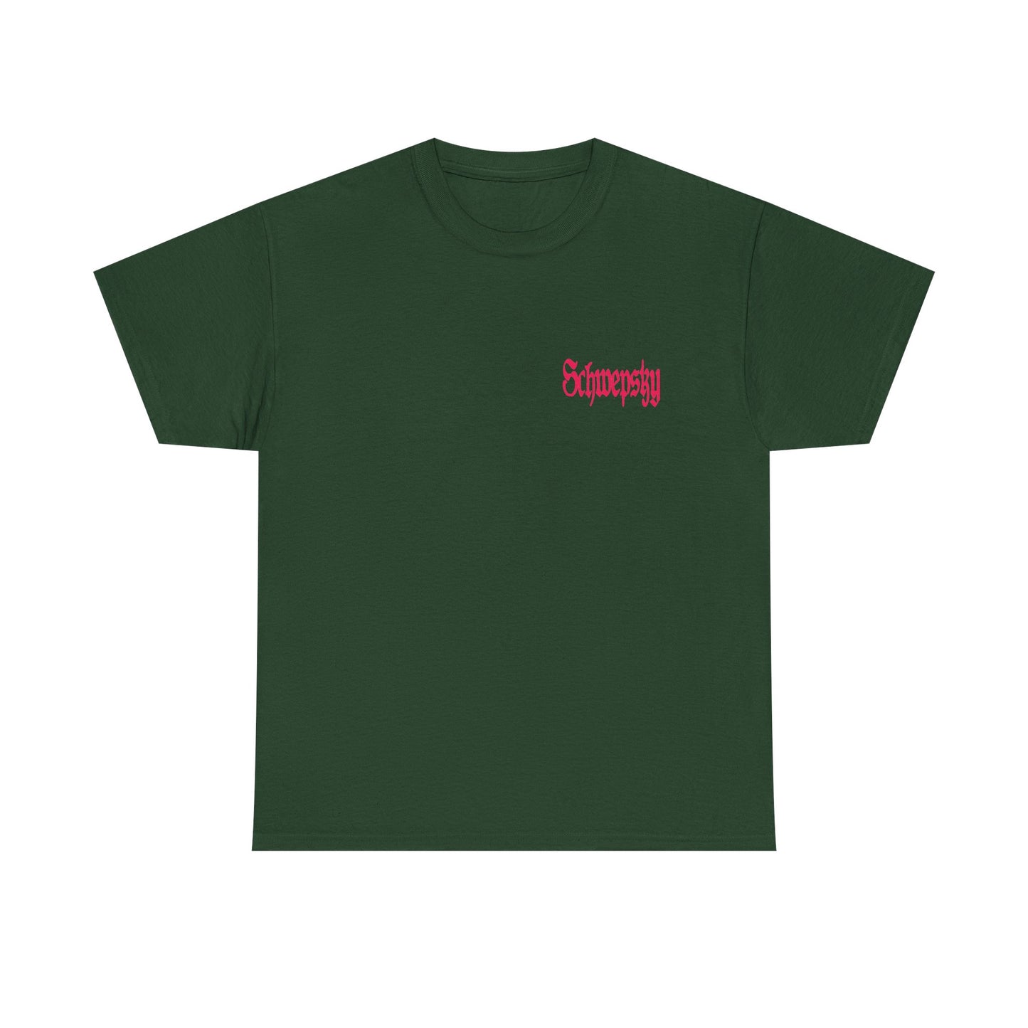 Schwepsky "Evil Lurking" Retro Gothic Logo T‑Shirt