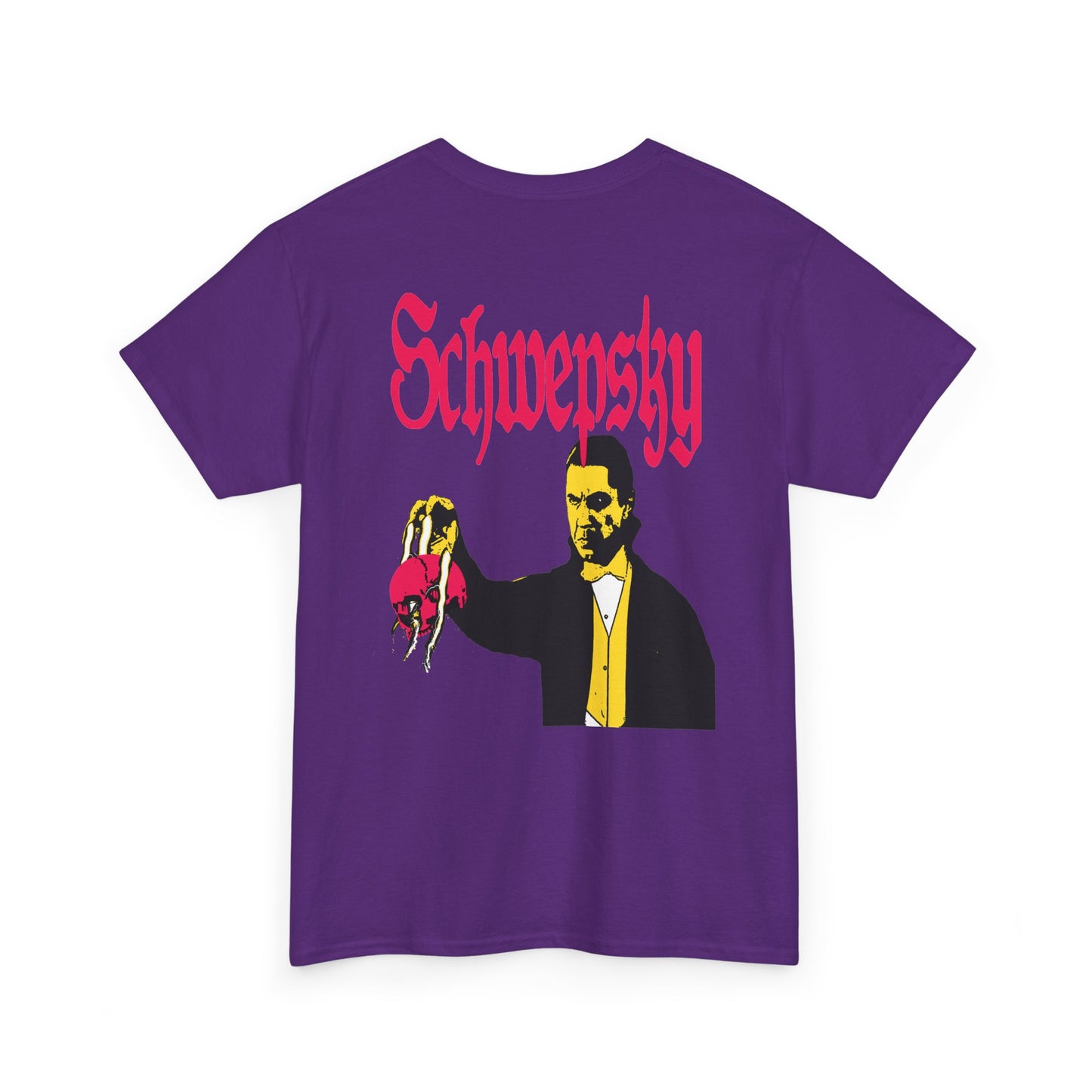 Schwepsky "Evil Lurking" Retro Gothic Logo T‑Shirt