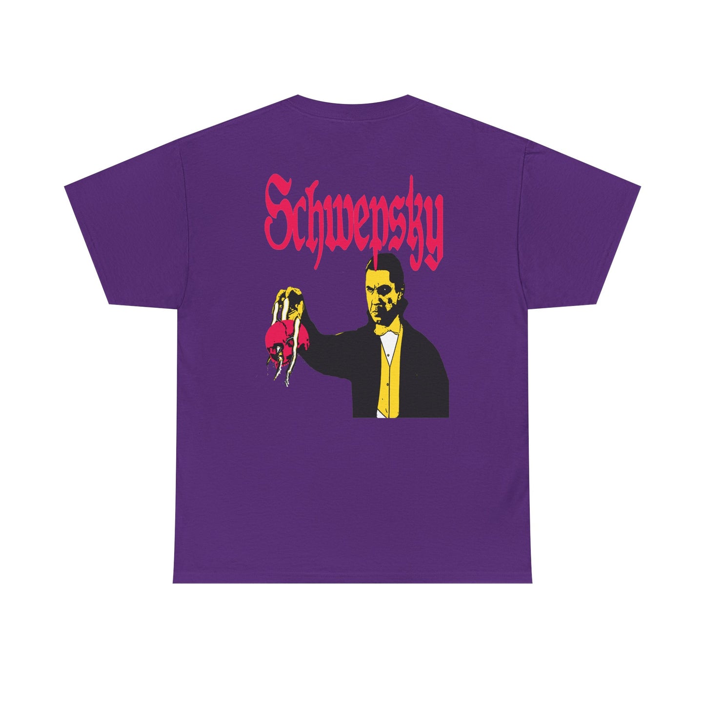 Schwepsky "Evil Lurking" Retro Gothic Logo T‑Shirt