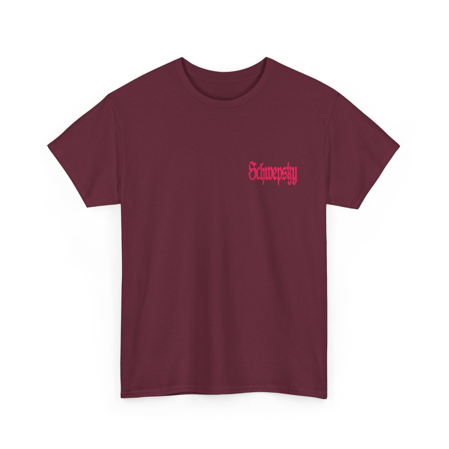 Schwepsky "Evil Lurking" Retro Gothic Logo T‑Shirt