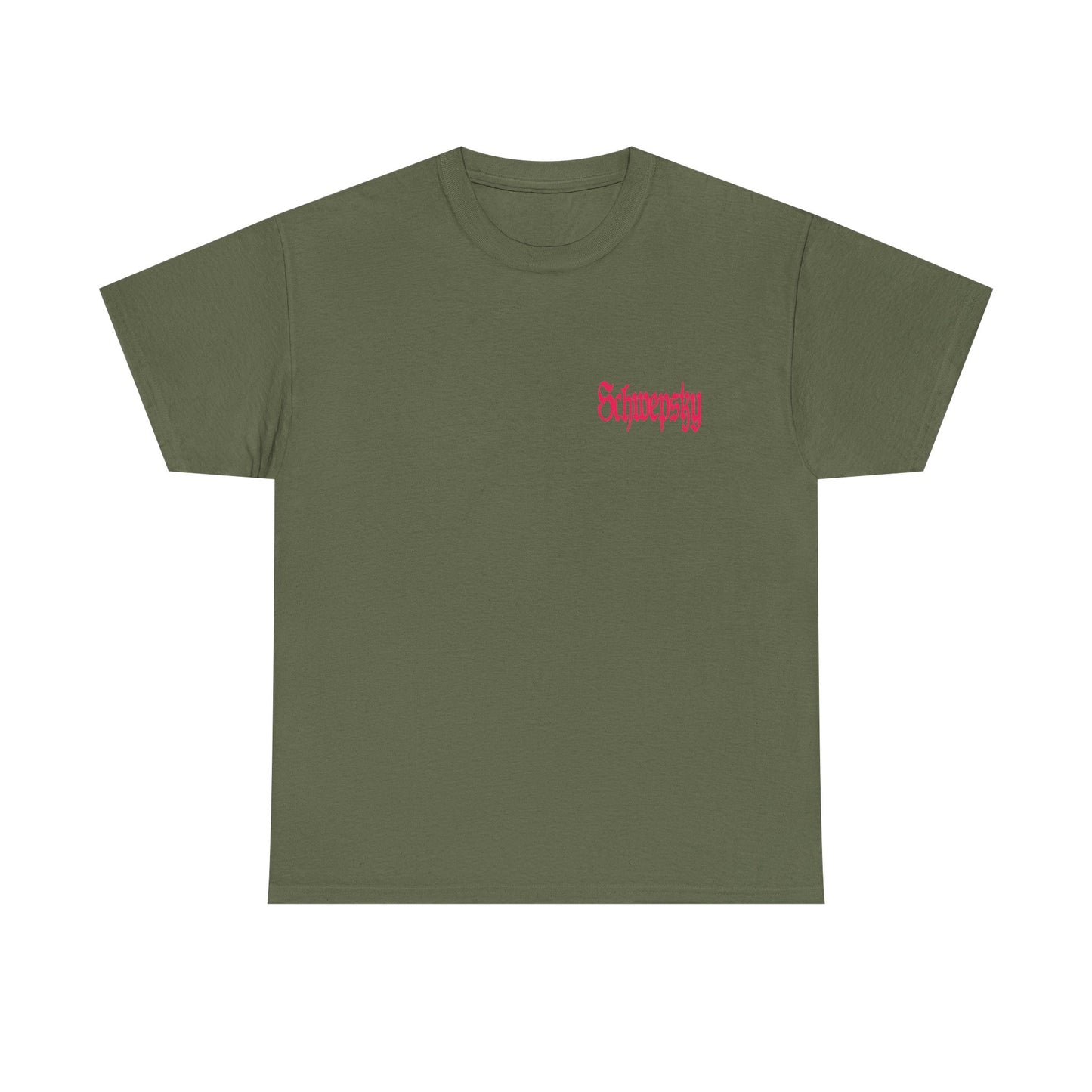 Schwepsky "Evil Lurking" Retro Gothic Logo T‑Shirt