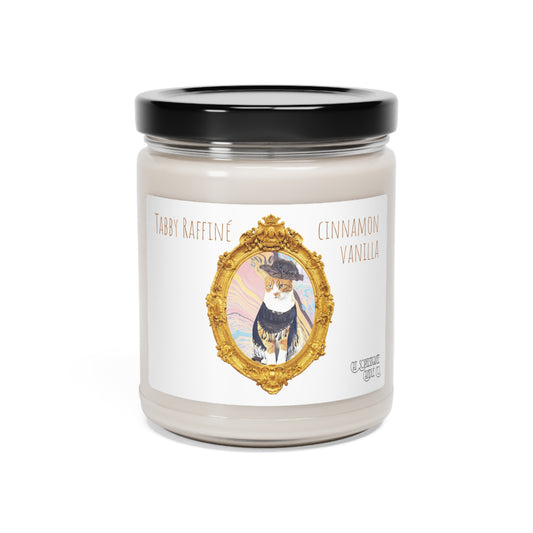 Tabby Raffiné – Cinnamon Vanilla- Scented Soy Candle, 9oz