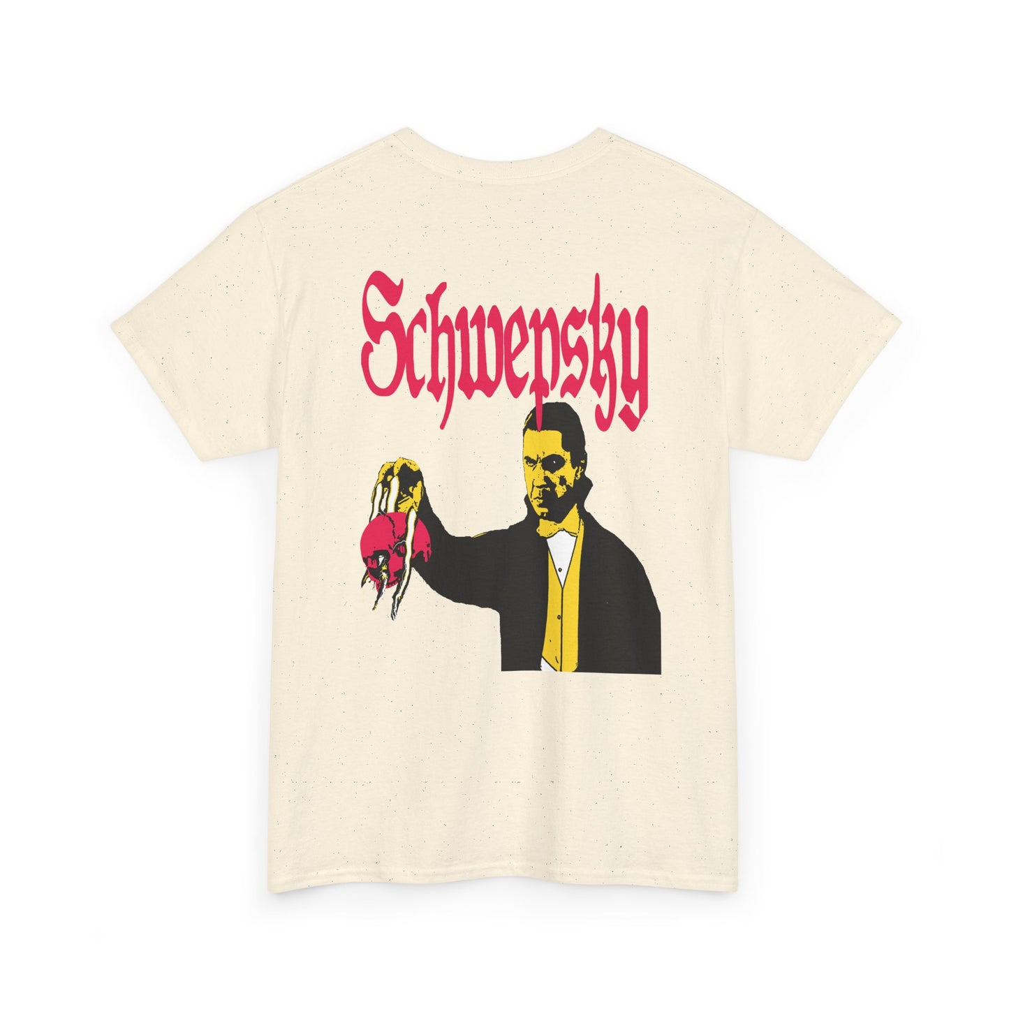 Schwepsky "Evil Lurking" Retro Gothic Logo T‑Shirt