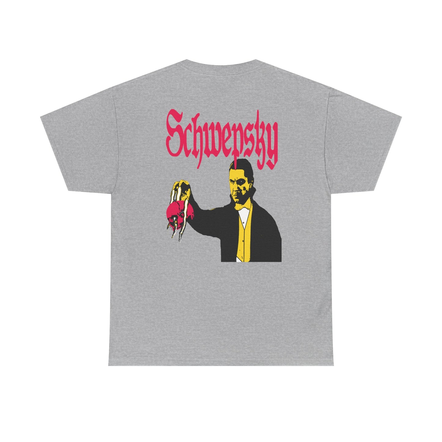 Schwepsky "Evil Lurking" Retro Gothic Logo T‑Shirt