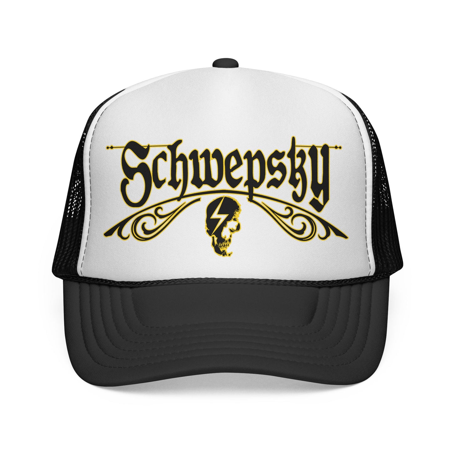 Schwepsky Trucker Cap - Vintage Gothic Logo Otto Mesh Hat
