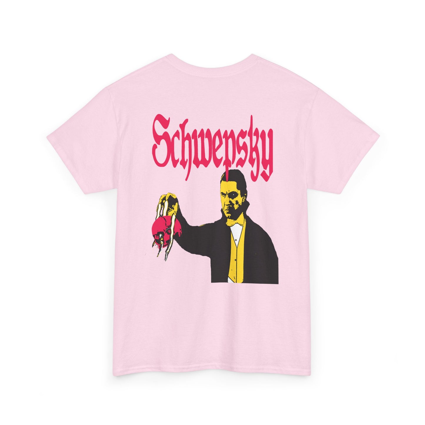 Schwepsky "Evil Lurking" Retro Gothic Logo T‑Shirt