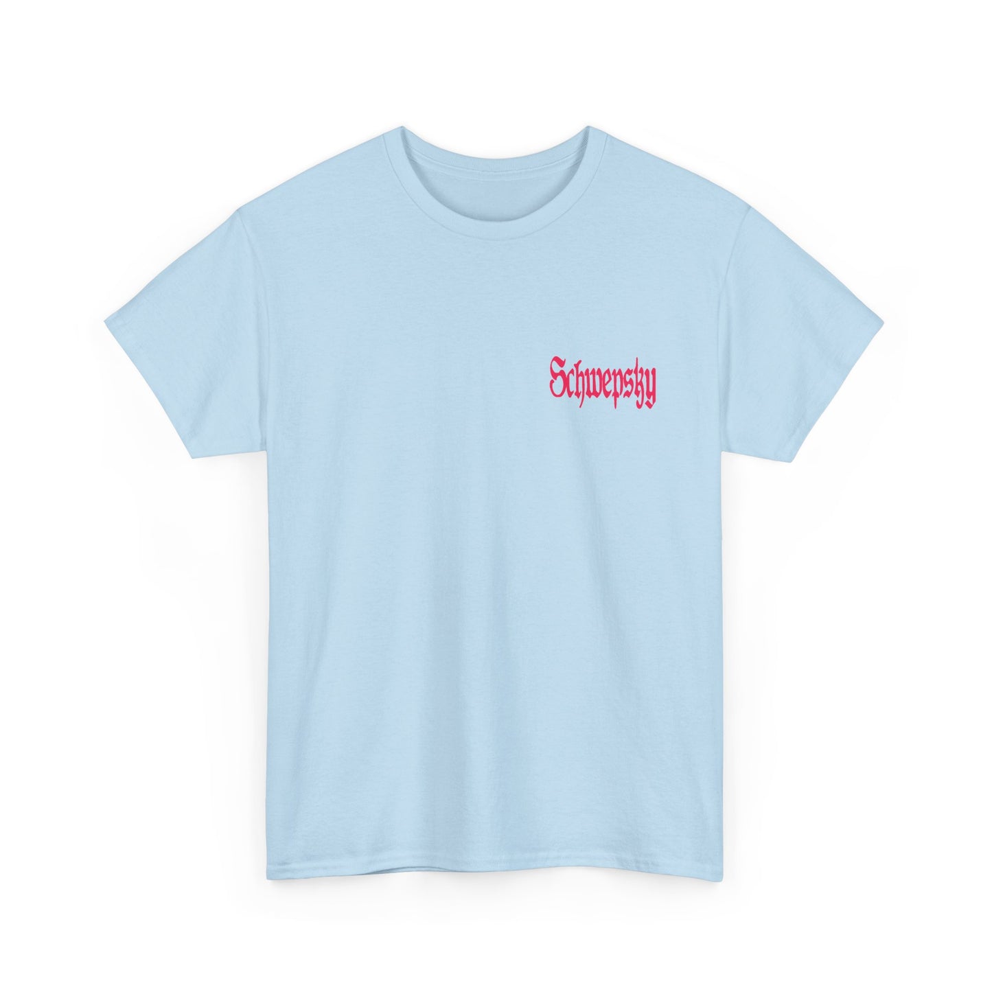 Schwepsky "Evil Lurking" Retro Gothic Logo T‑Shirt