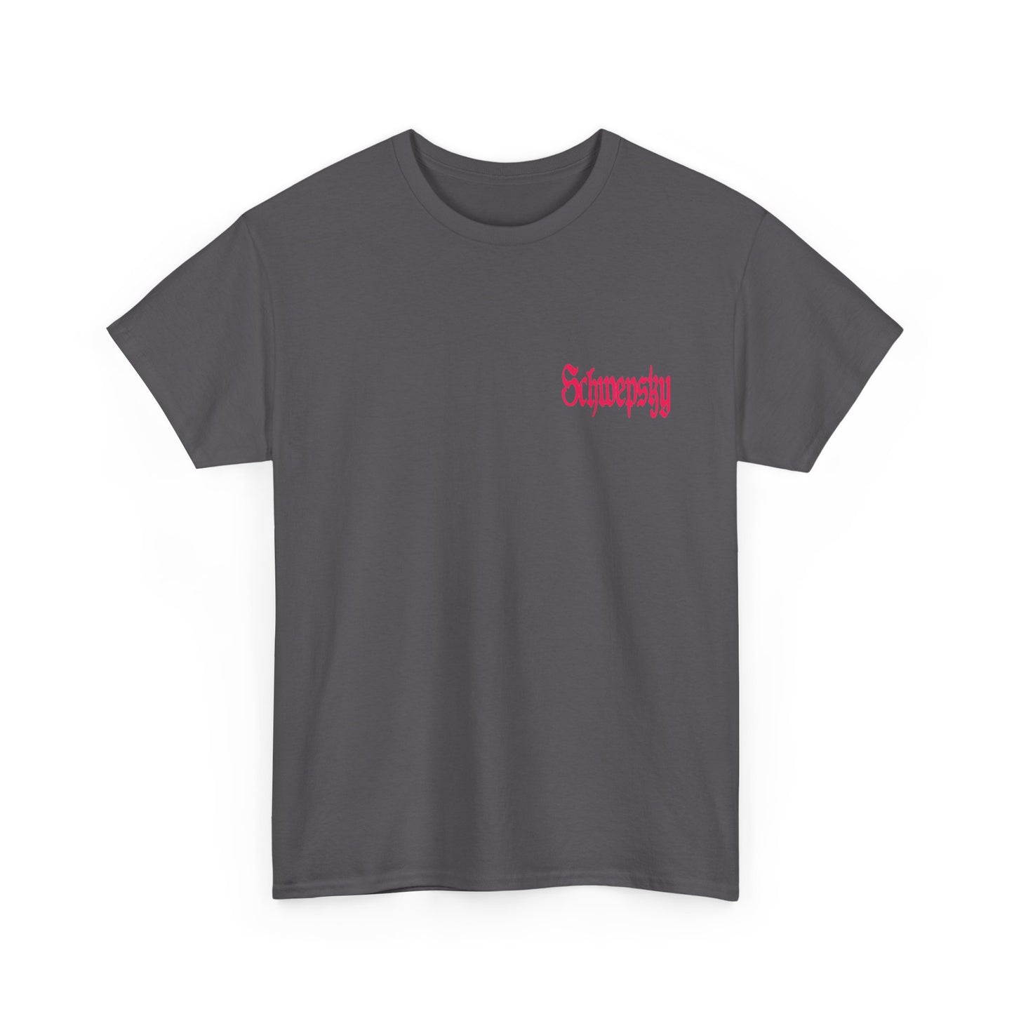 Schwepsky "Evil Lurking" Retro Gothic Logo T‑Shirt