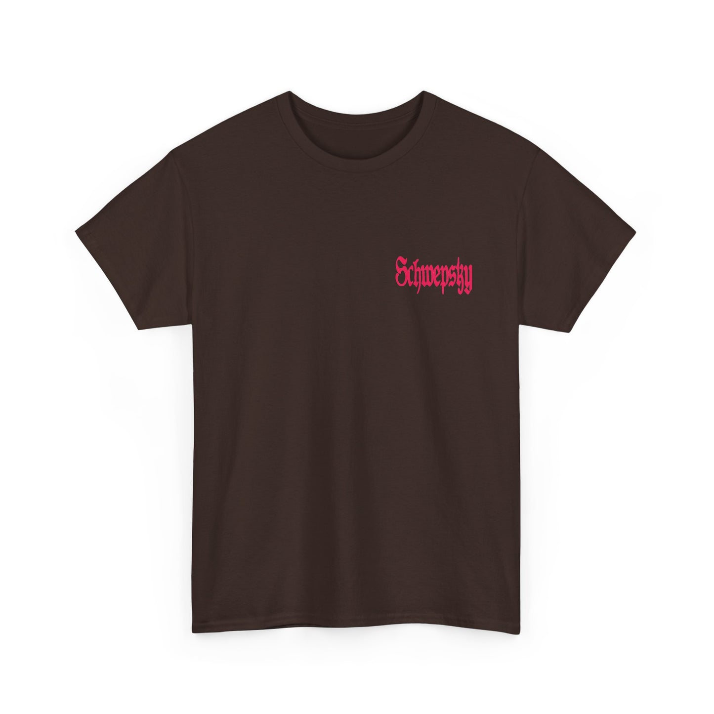 Schwepsky "Evil Lurking" Retro Gothic Logo T‑Shirt