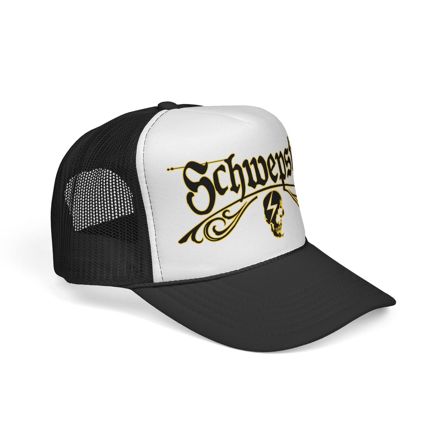Schwepsky Trucker Cap - Vintage Gothic Logo Otto Mesh Hat