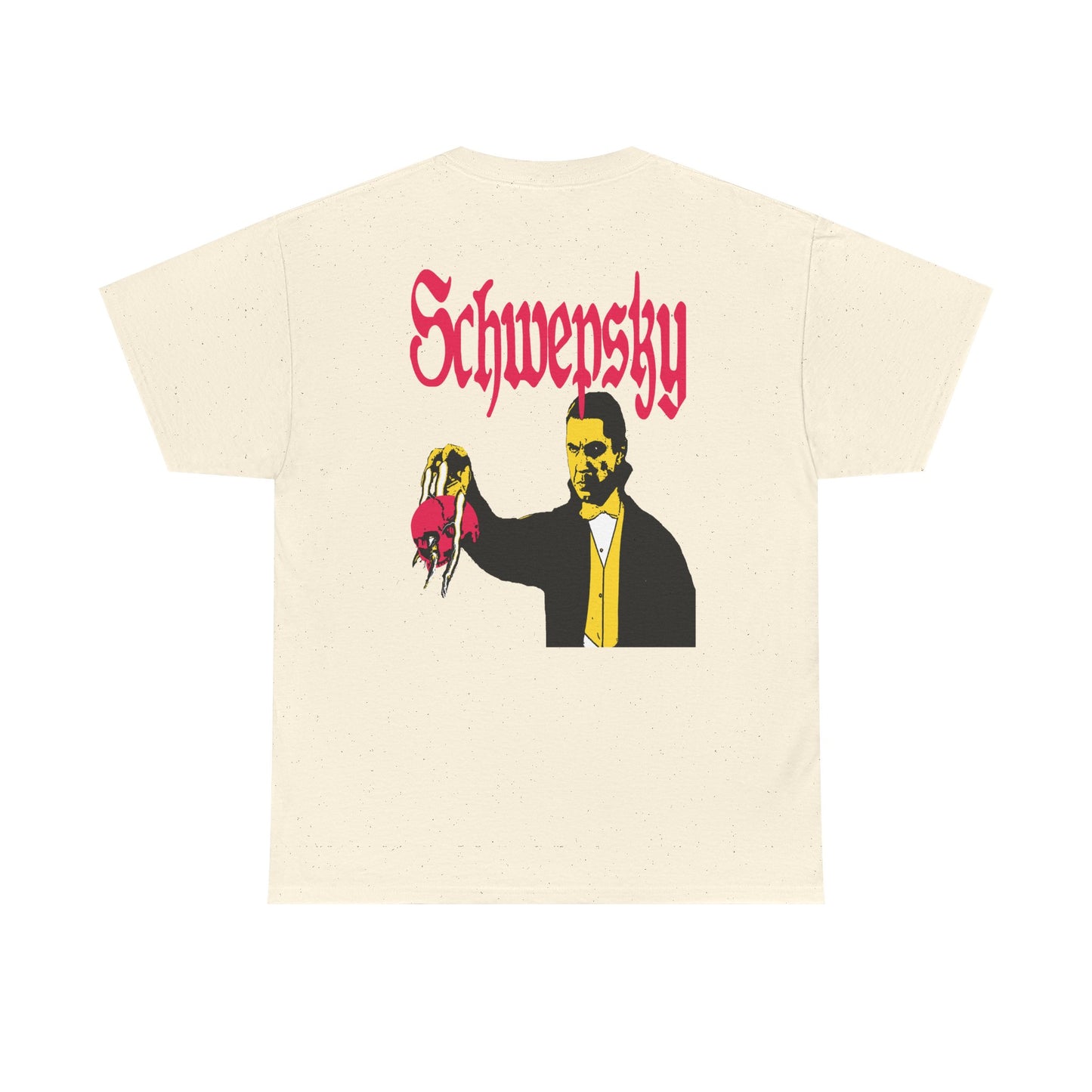 Schwepsky "Evil Lurking" Retro Gothic Logo T‑Shirt