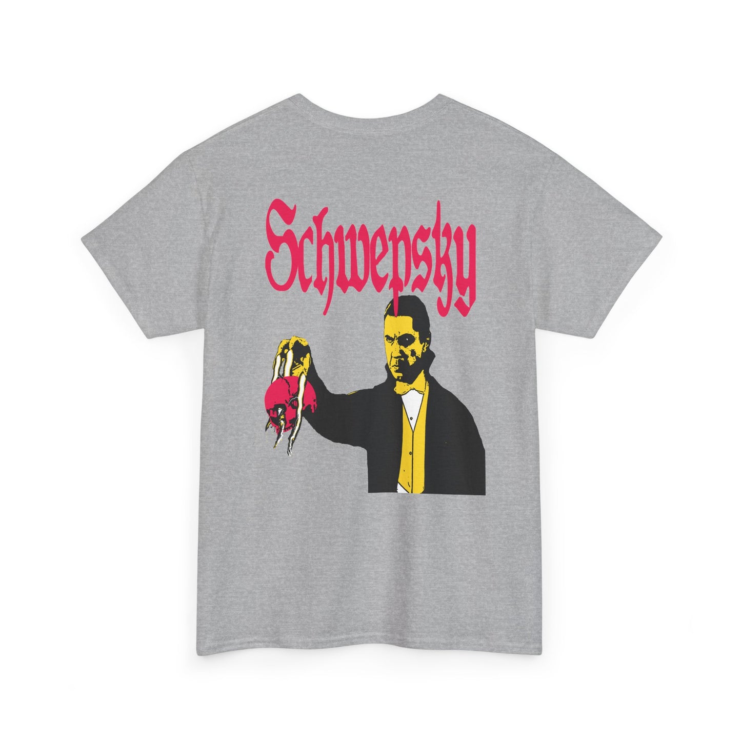 Schwepsky "Evil Lurking" Retro Gothic Logo T‑Shirt