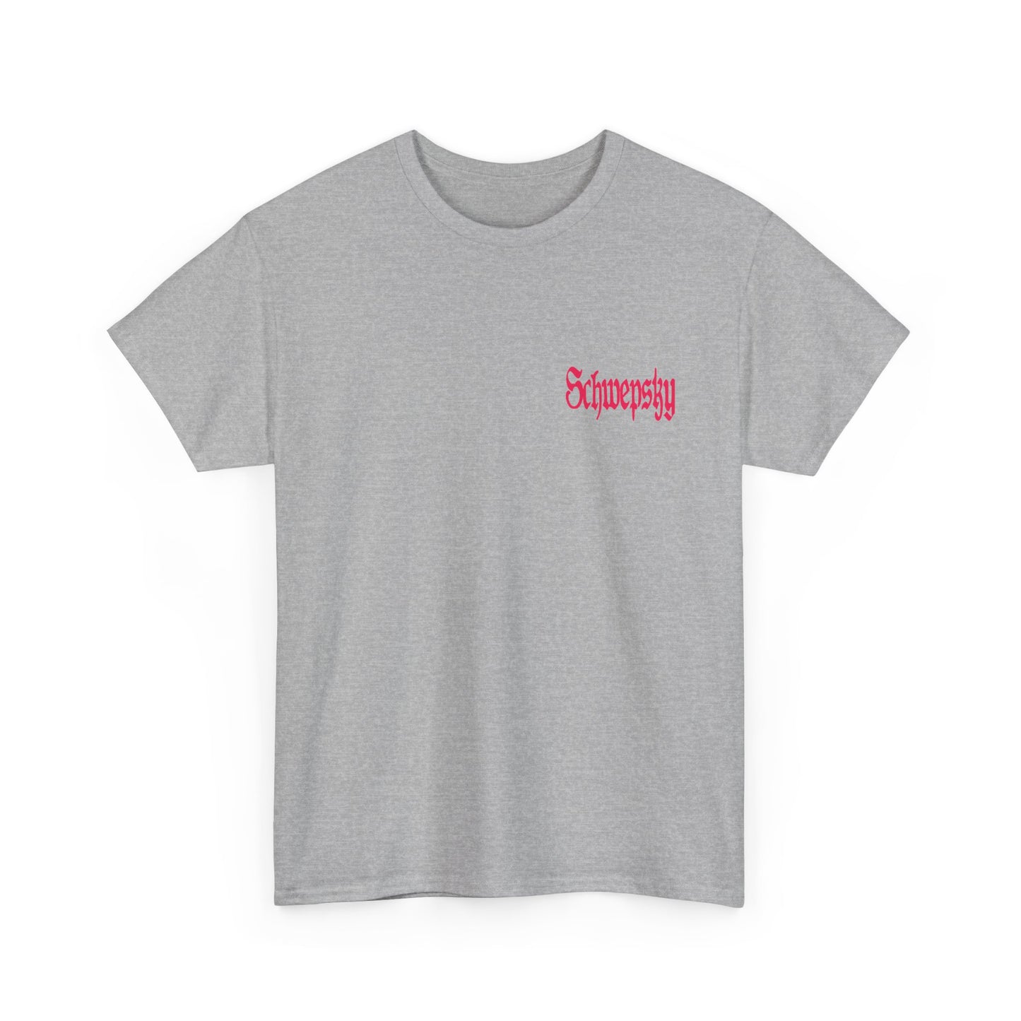 Schwepsky "Evil Lurking" Retro Gothic Logo T‑Shirt
